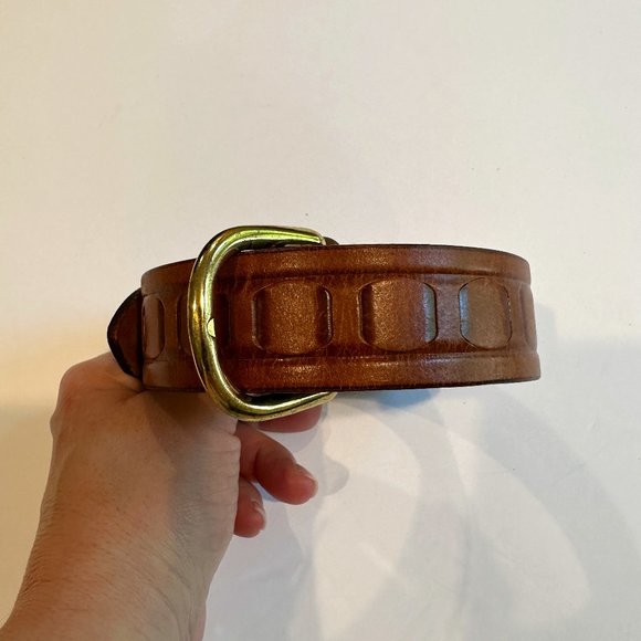 VP made in Italy Other - Brown Embossed Leather Belt VP Made in Italy with Brass Tone Buckle